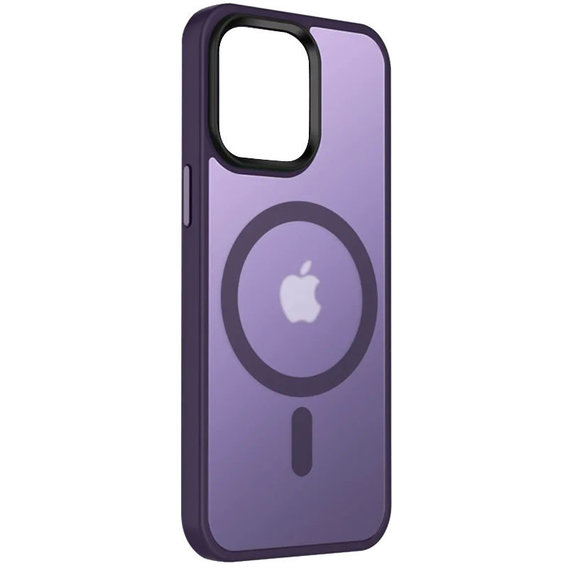 Аксессуар для iPhone Mobile Case TPU+PC Metal Buttons with MagSafe Colorful Dark Purple for iPhone 14
