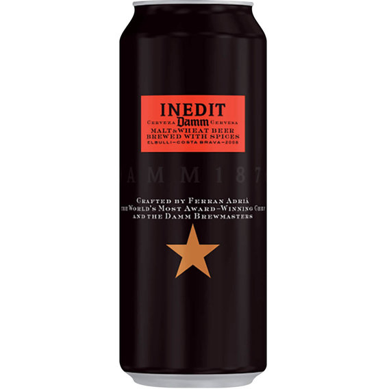 Упаковка пива INEDIT Estrella Damm, світле фільтроване, 4.6% 0.5л х 24 банки (EUR8410793336125)
