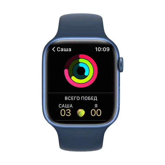 Apple Watch Series 7 41mm GPS Blue Aluminum Case With Abyss Blue Sport Band (MKN13)