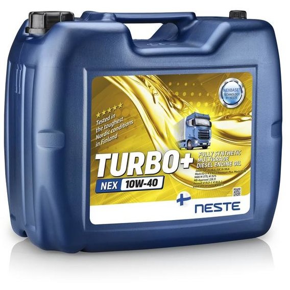 Масло моторное Neste Turbo+ 10W40 NEX E9 синтетическое 17кг