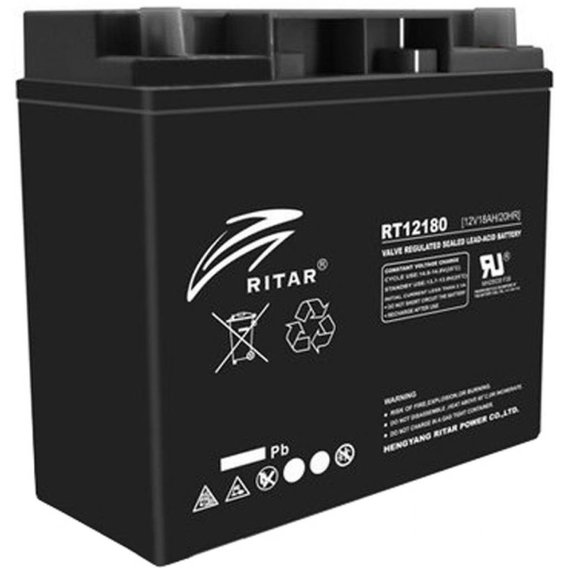 Ritar AGM RT12180B, 12V-18Ah, Black (RT12180B)