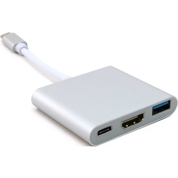 Кабель і перехідник Extradigital USB Type-C to HDMI/USB 3.0/Type-C (0.15m) (KBH1691)