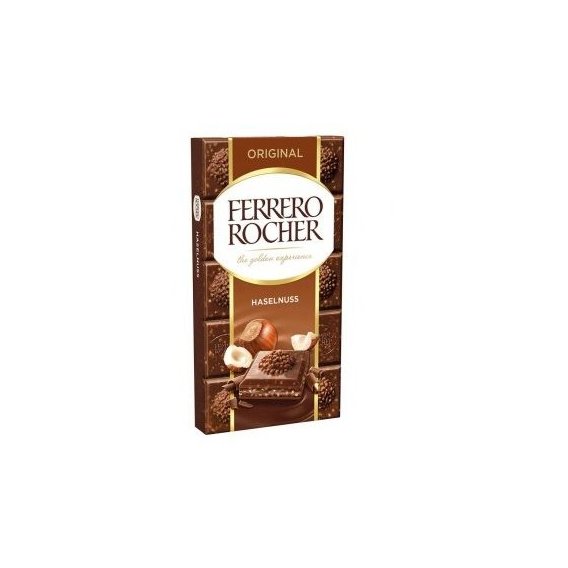 Шоколад Ferrero Rocher Молочный с ореховым кремом 90 г (WT4839)
