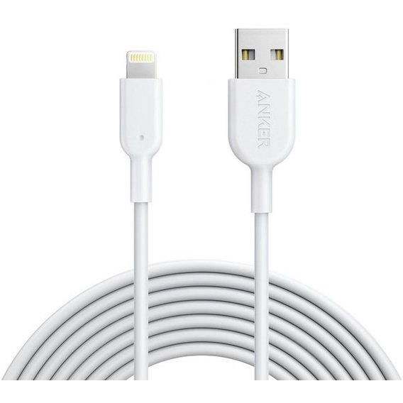 Кабель ANKER USB Cable to Lightning Powerline II V3 3m White (A8434H21)