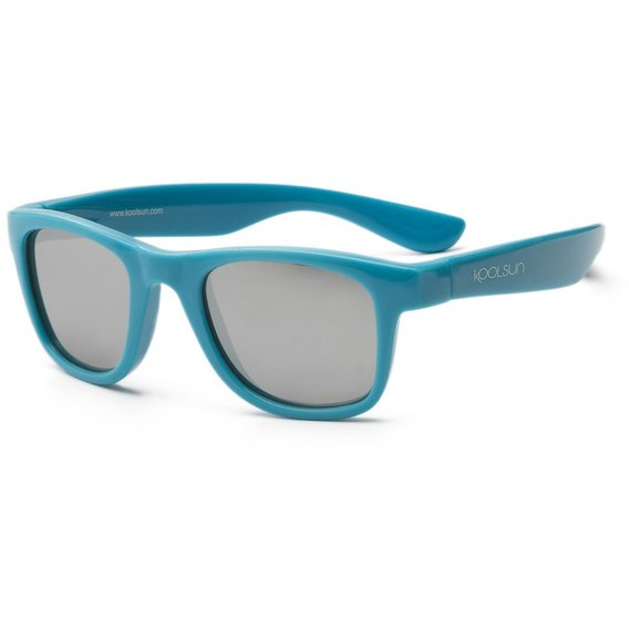 Детские солнцезащитные очки Koolsun голубые серия Wave (Размер 3+) (KS-WACB003)