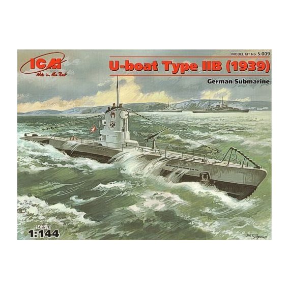 Немецкая подводная лодка тип U-Boat Type IIB (1939) German submarine (ICMS009)