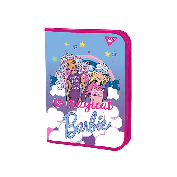 Папка для тетрадей Yes Barbie В5 пластиковая на молнии (491550)