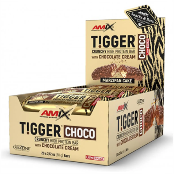 Протеиновые батончики Amix TiggerZero Choco Protein Bar 20x60 g / marzipan cake