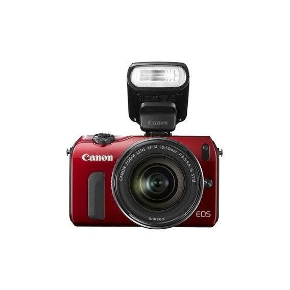 Canon EOS M Kit 18-55 IS STM Red + Speedlite 90EX