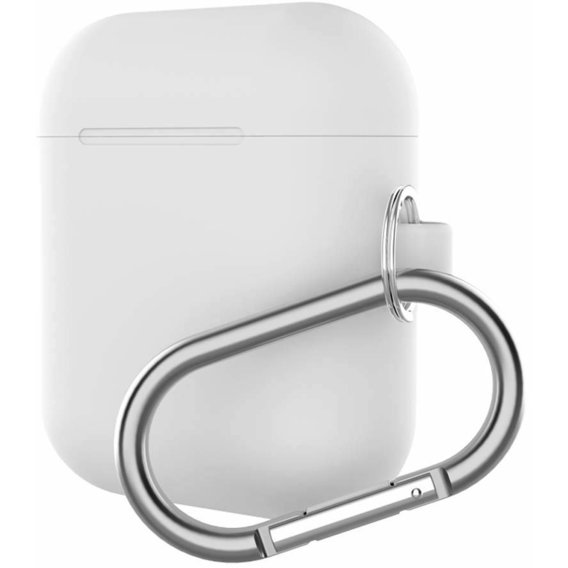 Чехол для наушников TPU Case with Belt White for Apple AirPods