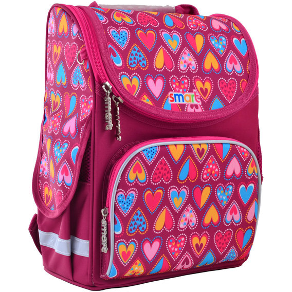 Рюкзак школьный Smart каркасный Smart PG-11 Hearts Style