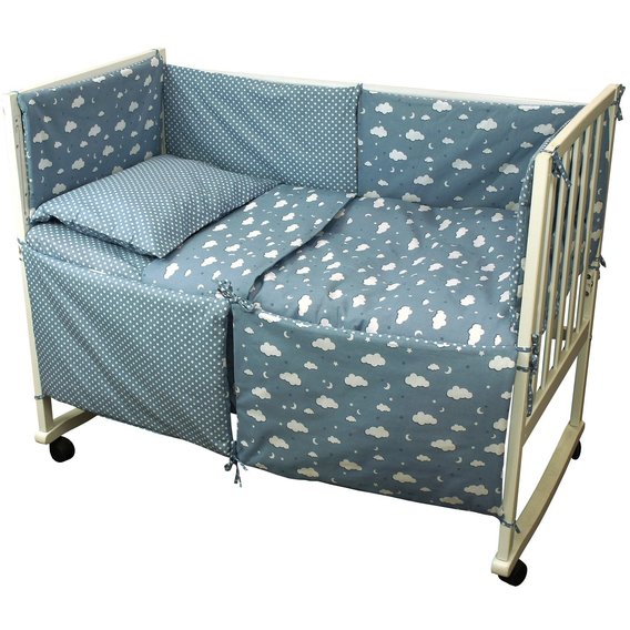 

Набор для детской кроватки Руно "Тучка" 60x120 (977У_(Блакитний) хмарка)