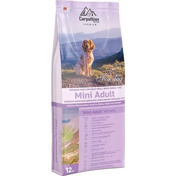 Сухой корм Carpathian Pet Food Mini Adult для взрослых собак малых пород 12 кг (48201111406880