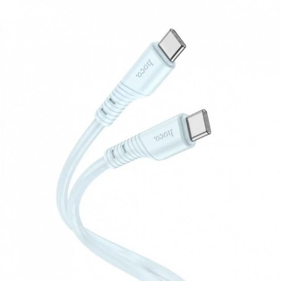 Кабель Hoco Cable USB-C to USB-C 60 W 1m Light Blue