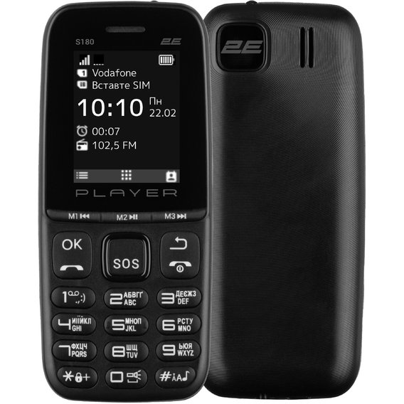 Мобильный телефон 2E S180 2021 DualSim Black (UA UCRF)