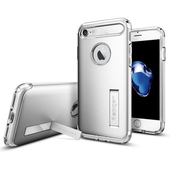 Аксессуар для iPhone Spigen Slim Armor Satin Silver (Spigen-042CS20305) for iPhone SE 2020/iPhone 8/iPhone 7