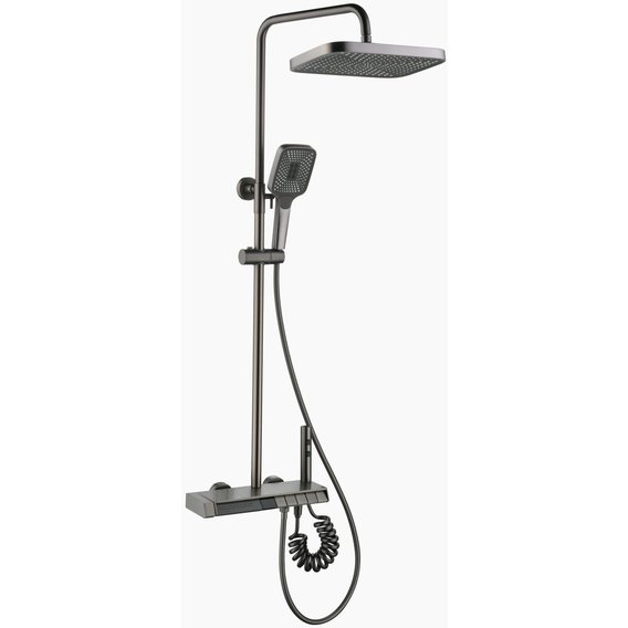 Душова система Lefton Thermostatic Shower System with 5 Water Modes and Temperature Display Screen-SST2206 Grey