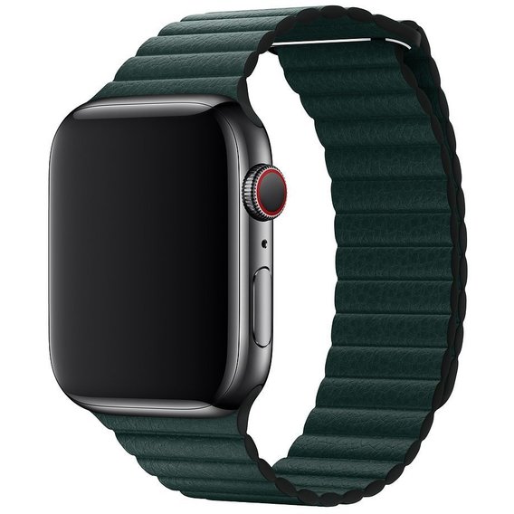 Аксессуар для Watch Fashion Leather Loop Band Forest Green for Apple Watch 38/40/41mm