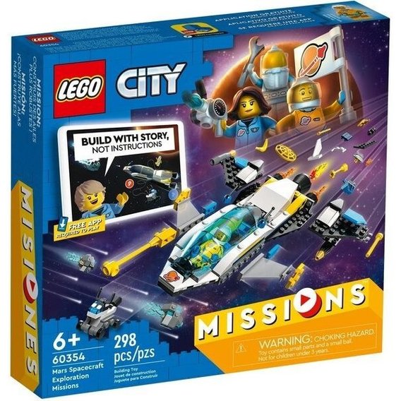 Конструктор LEGO City Missions Миссии исследования Марса на космическом корабле (60354)