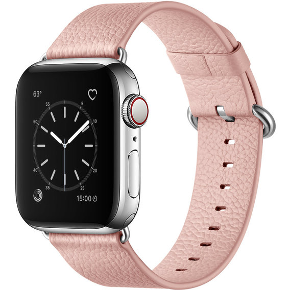 Аксессуар для Watch Top Genuine Lici Leather Watch Band Pink (BLAP181270) for Apple Watch 42/44/45mm