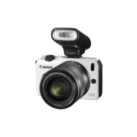 Canon EOS M kit 18-55 IS STM White + 22 STM + 90EX