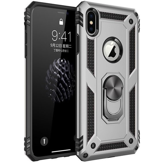 Аксессуар для смартфона Mobile Case Shockproof Serge Magnetic Ring Silver for Samsung A105 Galaxy A10