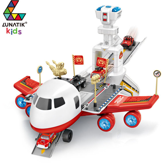 Игровой набор Lunatik Kids Самолет трансформер Пожарный (LNK-FLF5673)