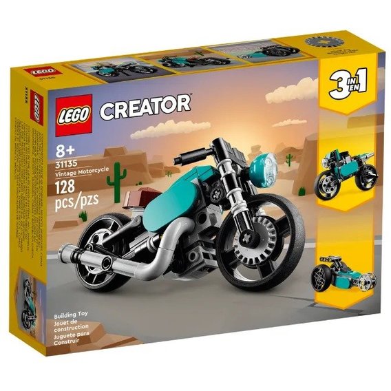 Конструктор LEGO Creator 3-in-1 Винтажный мотоцикл 128 деталей (31135)