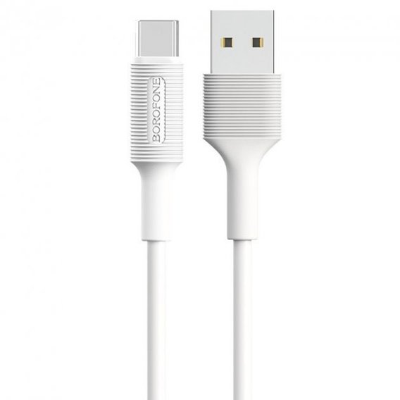 Кабель Borofone USB Cable to USB-C EzSync 1m White (BX1)