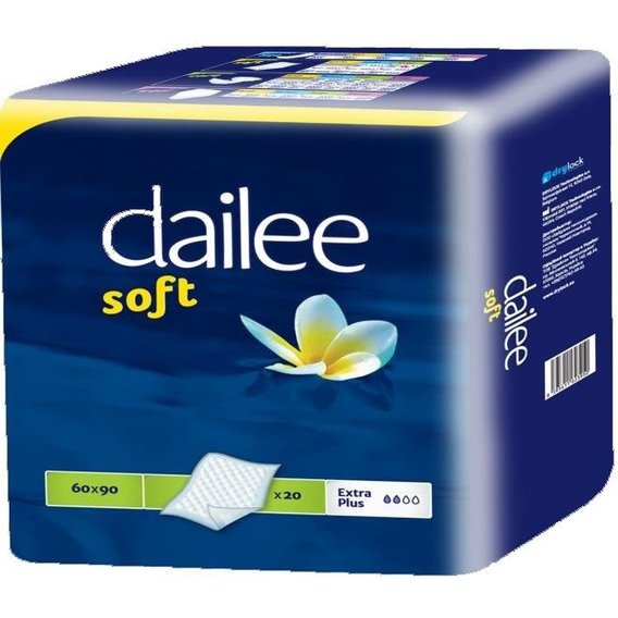 Пеленки Dailee Soft Extra Plus одноразовые 60х90 см 20шт (8595611623950)