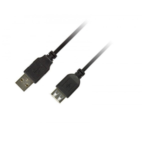 Кабель Piko USB Cable to USB F 1.8m Black