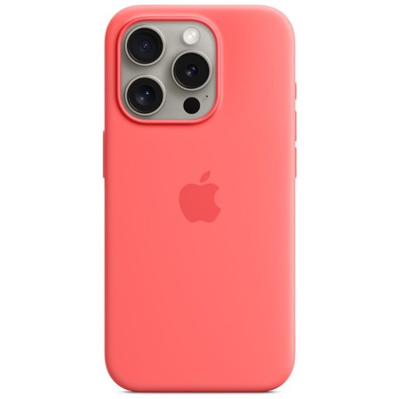 Аксессуар для iPhone Apple Silicone Case with MagSafe Guava (MT1G3) for iPhone 15 Pro