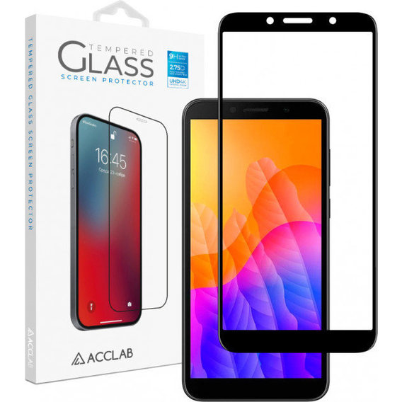 Аксессуар для смартфона ACCLAB Tempered Glass Full Glue Black for Huawei Y5p