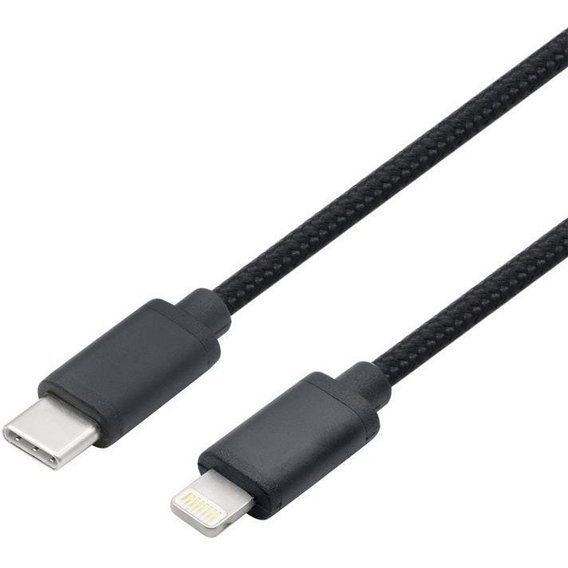 Кабель 2E Cable USB-C to Lightning Alumium Shell 1m Black (2E-CCTLAL-1M)