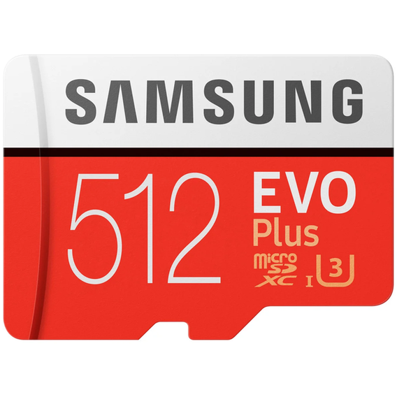 Карта памяти Samsung 512GB microSDXC Class 10 UHS-I U1 Evo Plus + adapter (MB-MC512HA/RU)