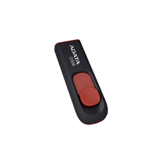 USB-флешка ADATA 8GB C008 USB 2.0 Black/Red (AC008-8G-RKD)