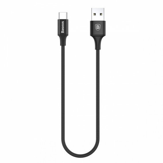 Кабель Baseus USB Cable to USB-C Rapid Indicator 25cm Black (CATSU-A01)