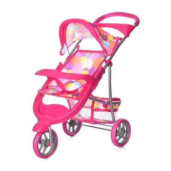 Прогулочная коляска для куклы Melogo (pink/multicolor) (9614)