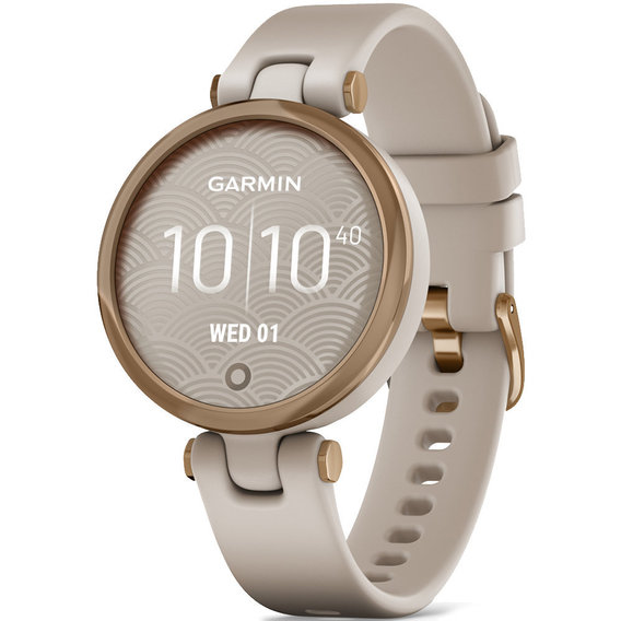 Смарт-часы Garmin Lily Rose Gold Bezel with Light Sand Case and Silicone Band (010-02384-11)
