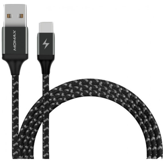 Кабель Momax USB Cable to USB-C Zero 1m Black (DTA11D)