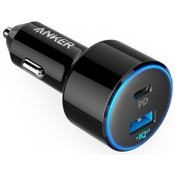Зарядное устройство ANKER USB Car Charger Power Delivery 2 USB 3.0+USB-C PD 49W Black (A2229H12)