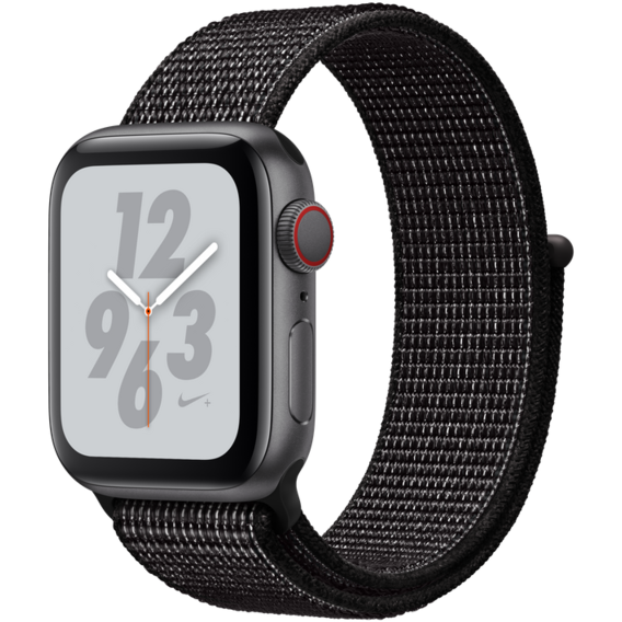 Apple Watch Series 4 Nike+ 40mm GPS+LTE Space Gray Aluminum Case with Black Nike Sport Loop (MTX92)