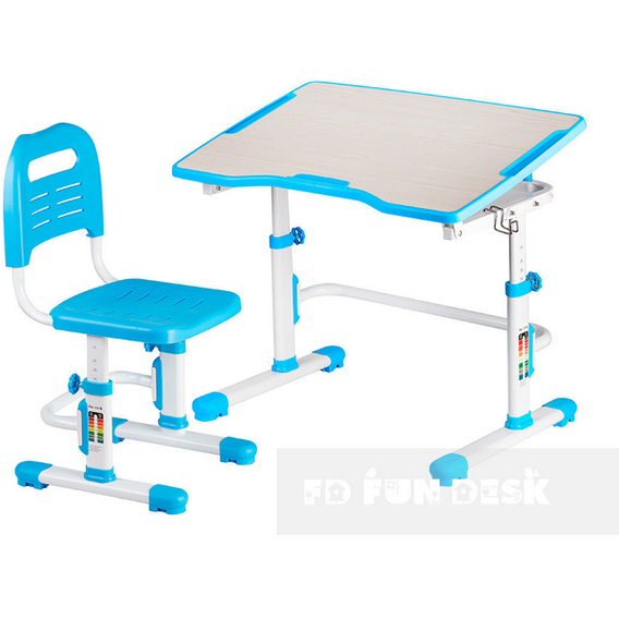 Комплект FunDesk Парта и стул-трансформеры Vivo II Blue