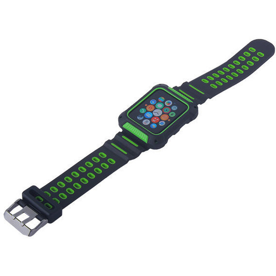 Аксессуар для Watch COTEetCI W31 Band PC&Silicone Black/Green (WH5252-BG) for Apple Watch 42mm