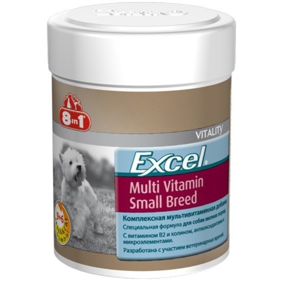 Мультивитаминный комплекс 8in1 Excel Multi Vitamin Small Breed для собак мелких пород 70 шт. (4048422109372)
