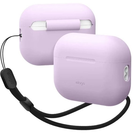 Чехол для наушников Elago Silicone Basic Case with Nylon Lanyard Lavender (EAPP2SC-BA+ROSTR-LV) for Apple AirPods Pro 2