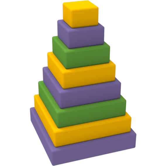 Модульний конструктор KIDIGO Пірамідка квадратна (44066)
