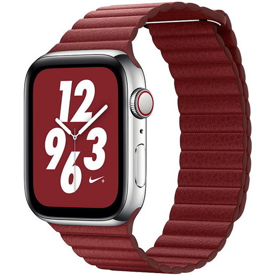 Аксессуар для Watch COTEetCI W7 Leather Magnet Band Red (WH5205-RD) for Apple Watch 38/40/41mm