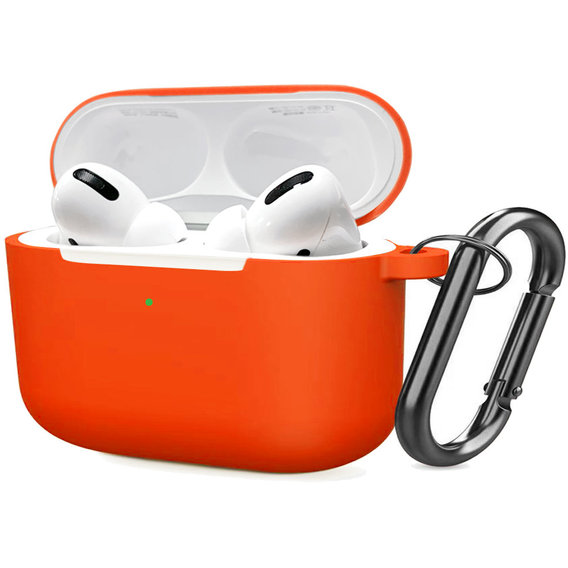 Чехол для наушников TPU Case with Belt Orange for Apple AirPods Pro