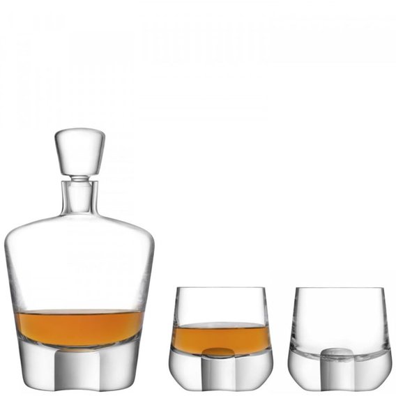 Набор для виски LSA International Whisky Cut Графин и два стакана (G1521-00-333)